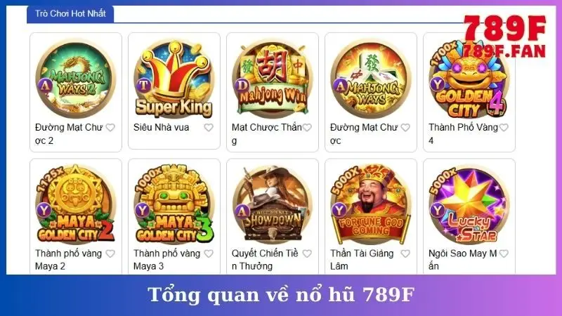 Tổng quan về nổ hũ 789F
